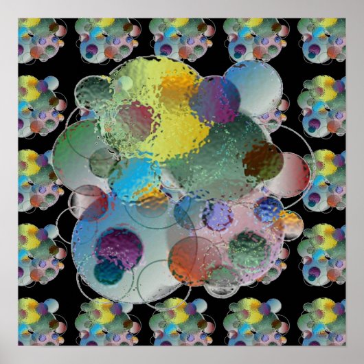 Orbs Planets Abstrakte Formen Poster (Vorne)