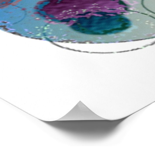 Orbs Planets Abstrakte Formen Poster (Ecke)