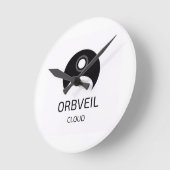 Orbveil Cloud-Wanduhr Runde Wanduhr (Winkel)