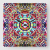 Orbz Kaleid Quadratische Wanduhr (Vorderseite)