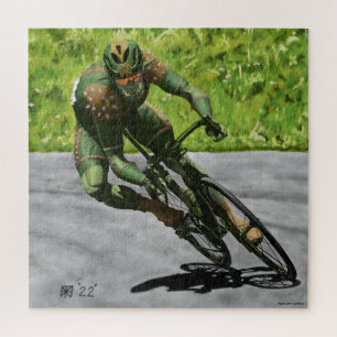 Orc Cyclist Bike Racing Grosses Fantasy Art Puzzle