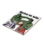 Orc Gladiator Football Fantasy Art Decorative Tile Fliese (Seite)