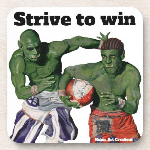Orc Gladiator Football Fantasy Art Untersetzer Set