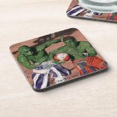 Orc Gladiator Football Fantasy Plastic Untersetzer (Linke Seite)