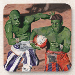 Orc Gladiator Football Fantasy Plastic Untersetzer