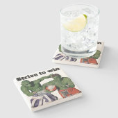 Orc Gladiator Football Fantasy Untersetzer (Seitenansicht)