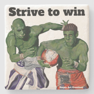 Orc Gladiator Football Fantasy Untersetzer