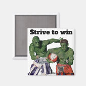 Orc Gladiator Football Sport Fantasy Button Magnet (Vorderseite/Rückseite)