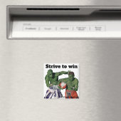 Orc Gladiator Football Sport Fantasy Button Magnet (In Situ (Geschirrspüler))