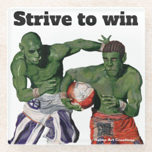 Orc Gladiator Football Sport Fantasy Glass Unterse Glasuntersetzer