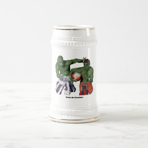 Orc Gladiator Football Sports Fantasy Art Stein Bierglas