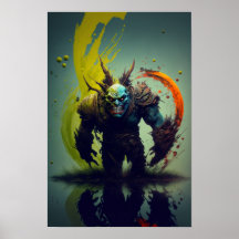 Orc Krieger Fantasy Poster | Gamer Art 2
