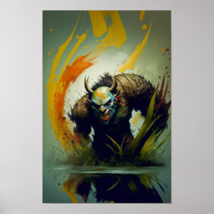 Orc Krieger Fantasy Poster   Gamer Art 4