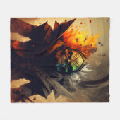 Orc-Kriegsfürst Fantasy-Decke | D&D-Geschenk Fleecedecke (Vorderseite (Horizontal))