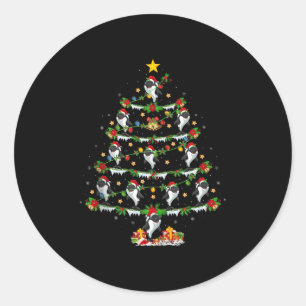 Orc Weihnachtsbaumlichter Lustiges Meer Tier Orca Runder Aufkleber