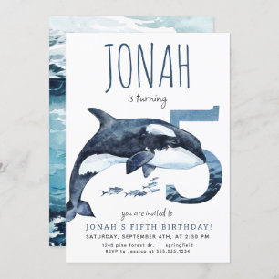 Orca 5. Geburtstag Einladung