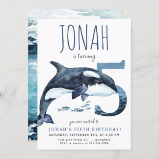 Orca 5. Geburtstag Einladung