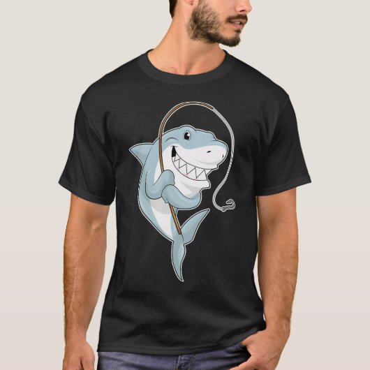 Orca als Fischer mit Angelrute T-Shirt (Vorderseite)