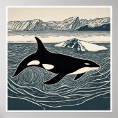 Orca - Archivwoodblock Print Poster (Vorne)