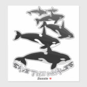 Orca Art Stickers Personalisiert Whale Decals Aufkleber (Blatt)