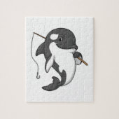 Orca as Fisher mit Angelrute Puzzle (Vertikal)