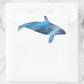 Orca-Aufkleber im Acrylstil Rechteckiger Aufkleber (Tasche)