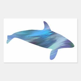 Orca-Aufkleber im Acrylstil Rechteckiger Aufkleber