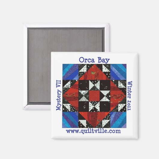 Orca Bay Mystery Quiltville Magnet (Vorderseite/Rückseite)