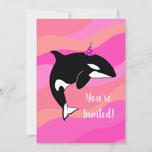 Orca Birthday Einladung (Rückseite)