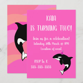 Orca Birthday Einladung