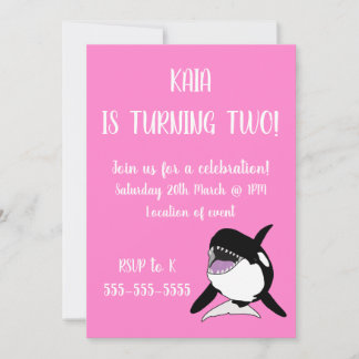 Orca Birthday Einladung