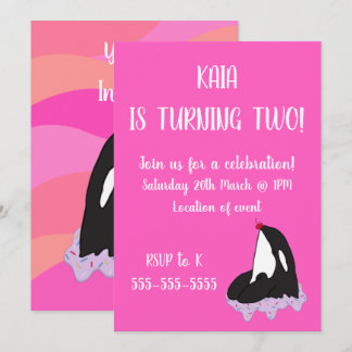 Orca Birthday Einladung