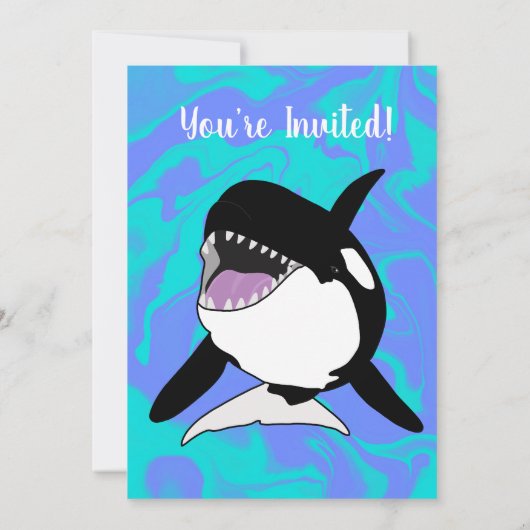 Orca Birthday Einladung (Rückseite)