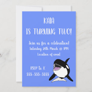 Orca Birthday Einladung