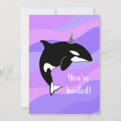 Orca Birthday Einladung (Rückseite)