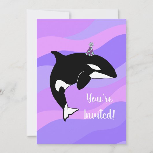 Orca Birthday Einladung (Rückseite)