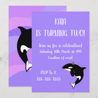 Orca Birthday Einladung