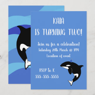 Orca Birthday Einladung