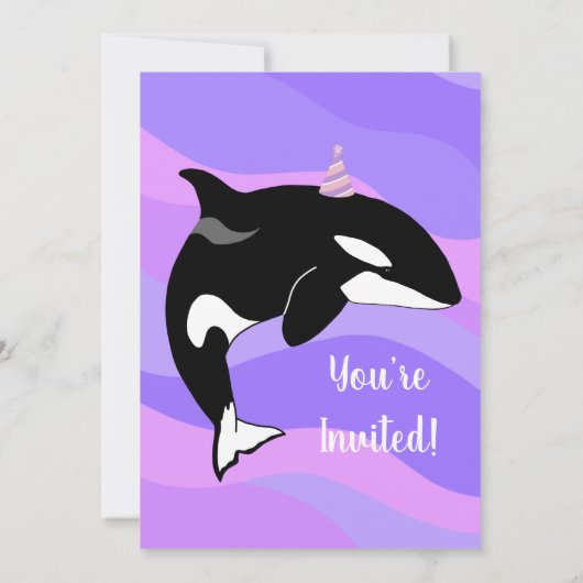 Orca Birthday Einladung (Rückseite)