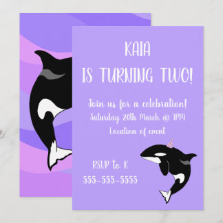 Orca Birthday Einladung