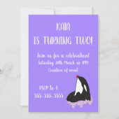 Orca Birthday Einladung (Vorderseite)