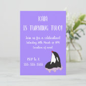 Orca Birthday Einladung (Stehend Vorderseite)