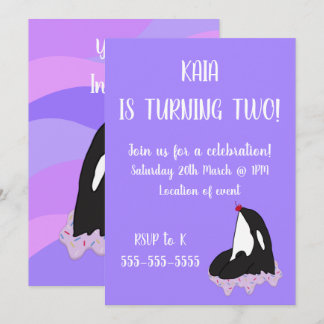 Orca Birthday Einladung