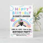 Orca Birthday Invitation in White Einladung (Stehend Vorderseite)