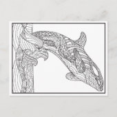 Orca Black and White Postcard Postkarte (Vorderseite)