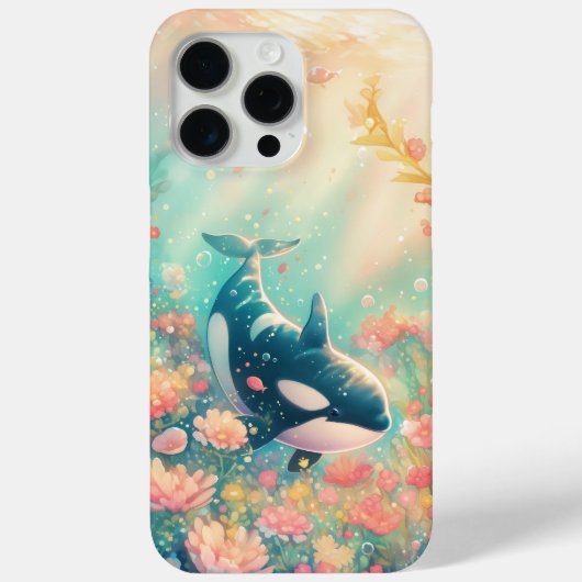 Orca-Blumenwelt Case-Mate iPhone Hülle (Rückseite)