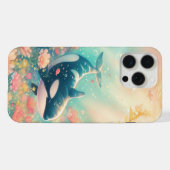 Orca-Blumenwelt iPhone Hülle (Rückseite (Horizontal))