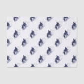 Orca Breaching Blue Seidenpapier (Vorderseite)