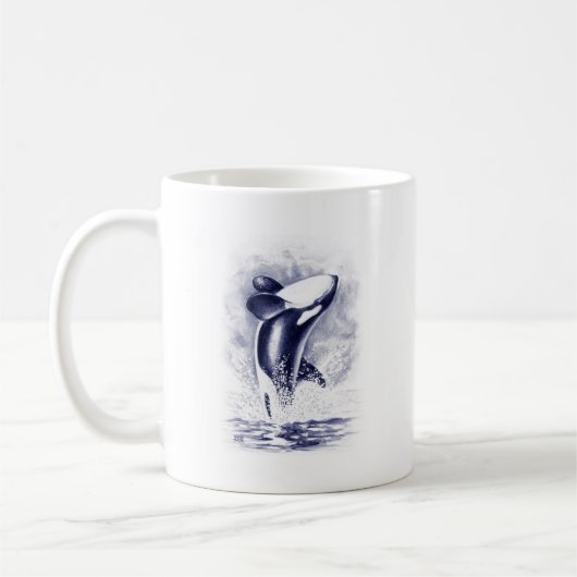 Orca Breaching Kaffeetasse (Links)