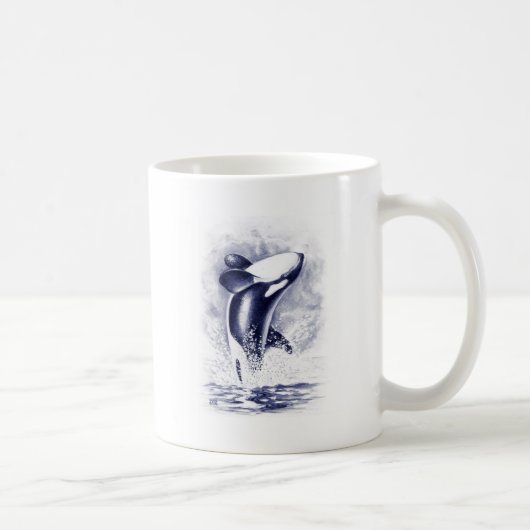 Orca Breaching Kaffeetasse (Rechts)